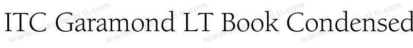 ITC Garamond LT Book Condensed字体转换